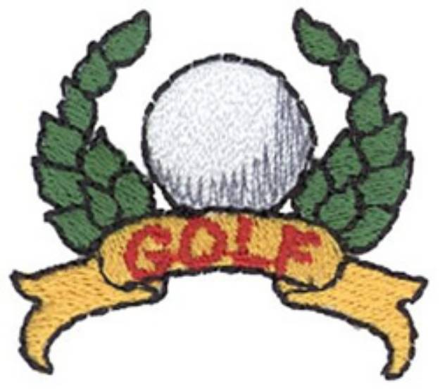 Picture of Golf Wreath Machine Embroidery Design