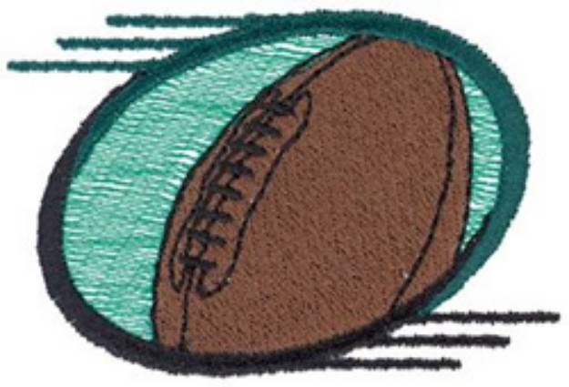 Picture of A Football Machine Embroidery Design