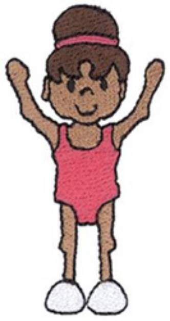 Picture of Girl Gymnast Machine Embroidery Design