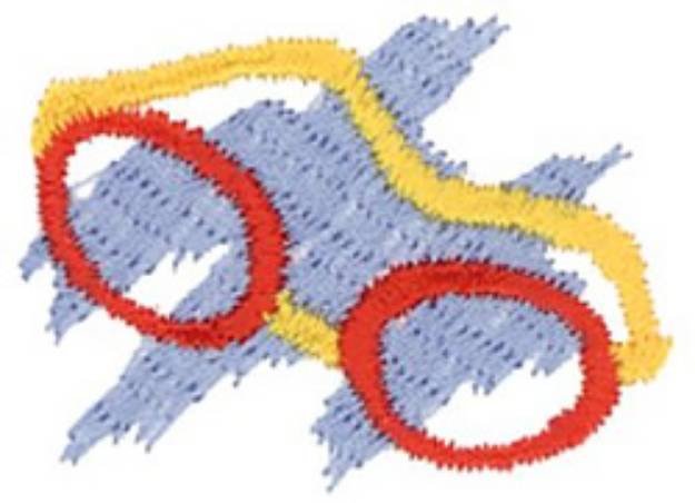 Picture of Swimming Goggles Machine Embroidery Design