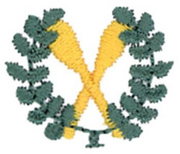 Picture of Oars Laurel Wreath Machine Embroidery Design