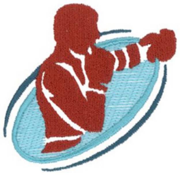 Picture of Boxing Silhouette Machine Embroidery Design