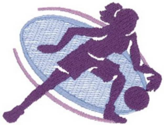 Picture of Basketball Silhouette Machine Embroidery Design