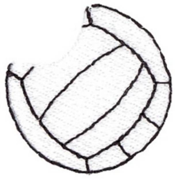 Picture of Sliced Volleyball Machine Embroidery Design