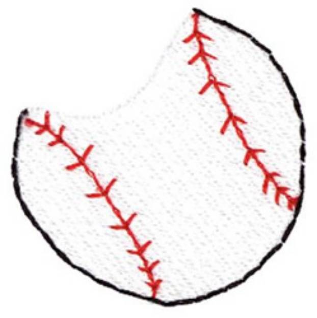 Picture of Sliced Baseball Machine Embroidery Design