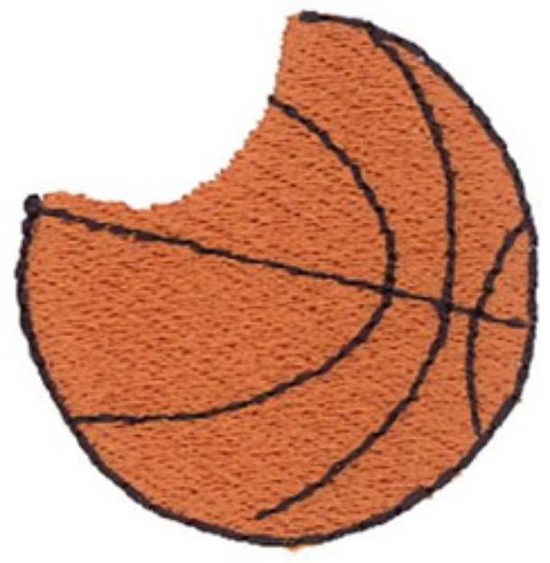 Picture of Sliced Basketball Machine Embroidery Design