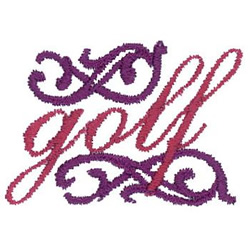Golf Scrolls Machine Embroidery Design