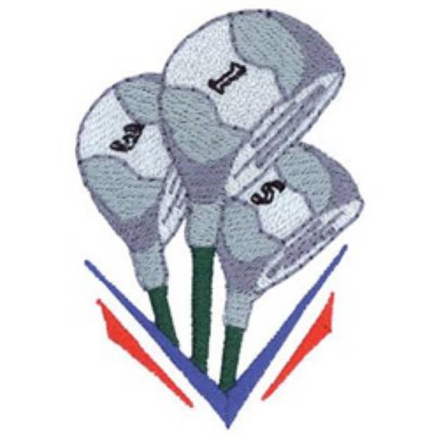 Picture of Golf Woods Machine Embroidery Design