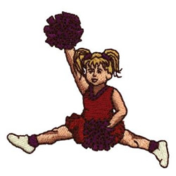 Cheerleader Girl Machine Embroidery Design