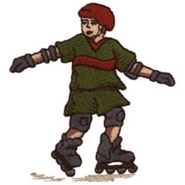 Picture of Skating Boy Machine Embroidery Design