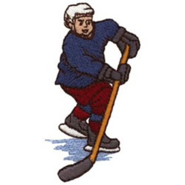 Picture of Hockey Boy Machine Embroidery Design