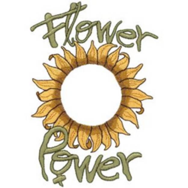 Picture of Sun Flower Power Machine Embroidery Design