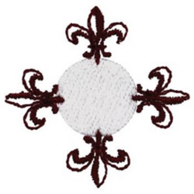 Picture of Fleur De Lis Golf Machine Embroidery Design