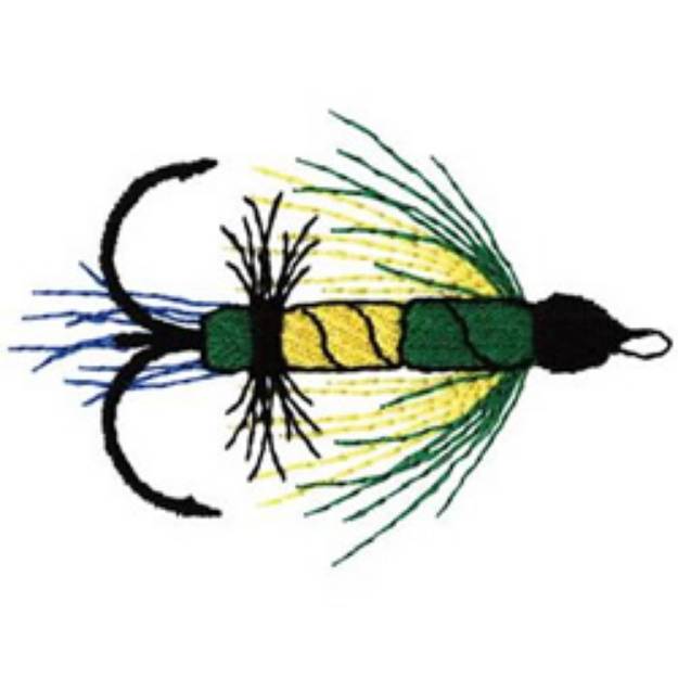 Picture of Double Hook Fly Machine Embroidery Design