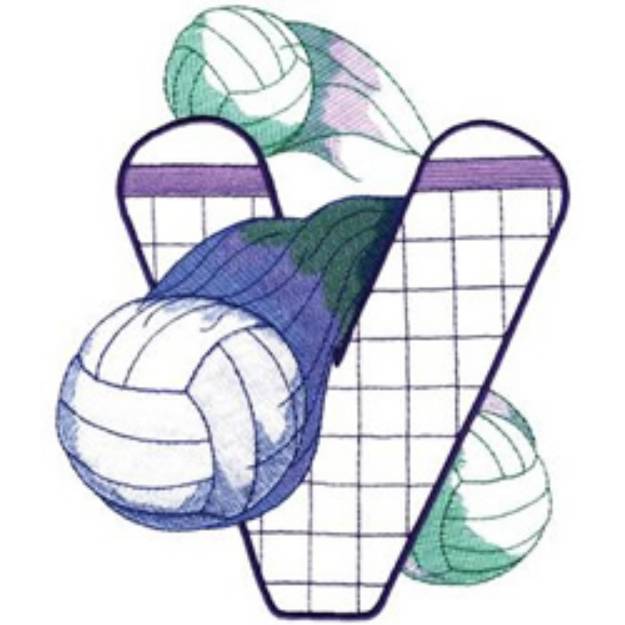 Picture of Volleyball V Machine Embroidery Design