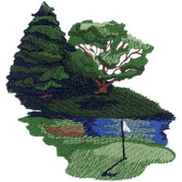 Picture of Golf Course Machine Embroidery Design