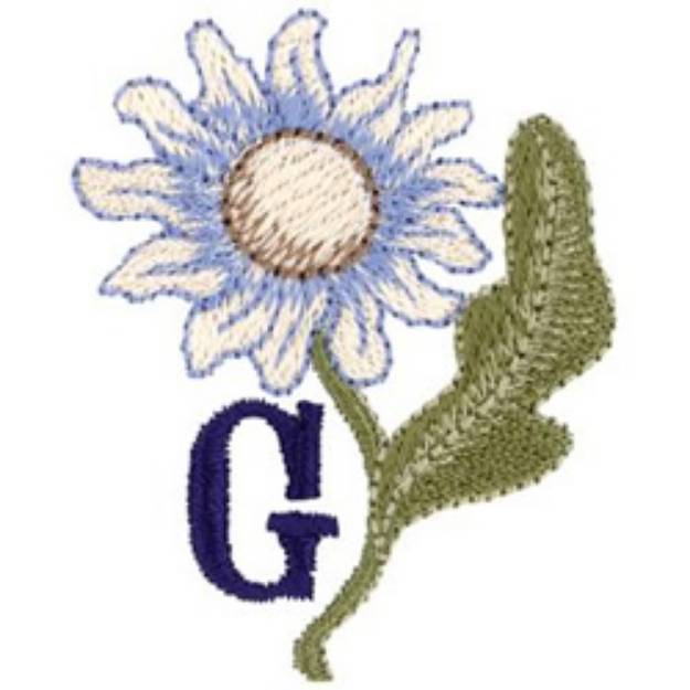 Picture of Golf Flower Machine Embroidery Design