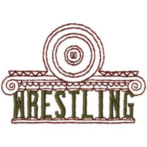 Picture of Olympic Wrestling Machine Embroidery Design