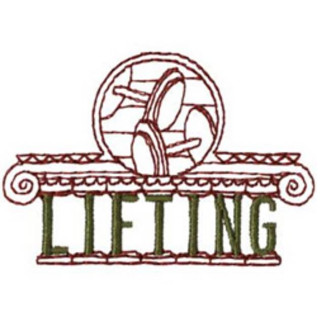 Picture of Olympic Lifting Machine Embroidery Design