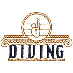 Olympic Diving Machine Embroidery Design