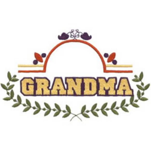 Picture of Borderd Grandma Machine Embroidery Design