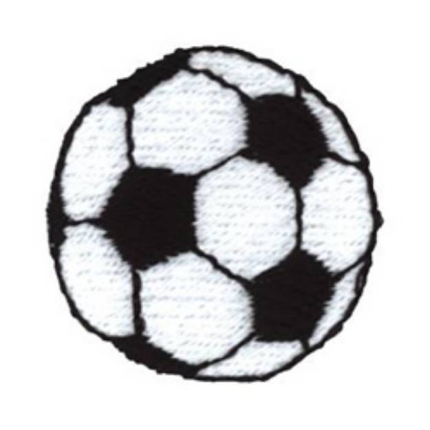 Picture of Soccer Ball Machine Embroidery Design