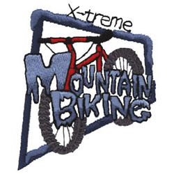 Mountain Biking Machine Embroidery Design