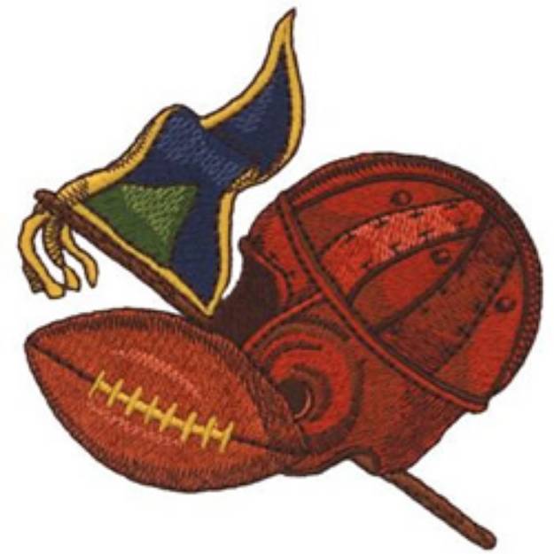 Picture of Old Time Football Machine Embroidery Design