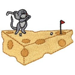 Golf Mouse Machine Embroidery Design