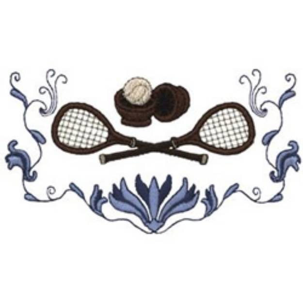 Picture of Old Time Tennis Machine Embroidery Design