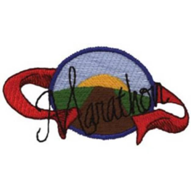 Picture of Marathon Logo Machine Embroidery Design