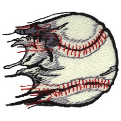 Ripped Baseball Machine Embroidery Design