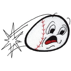 Cartoon Baseball Machine Embroidery Design