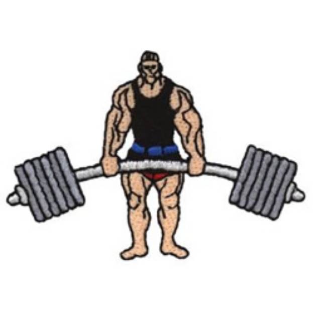 Picture of Weightlifter Machine Embroidery Design