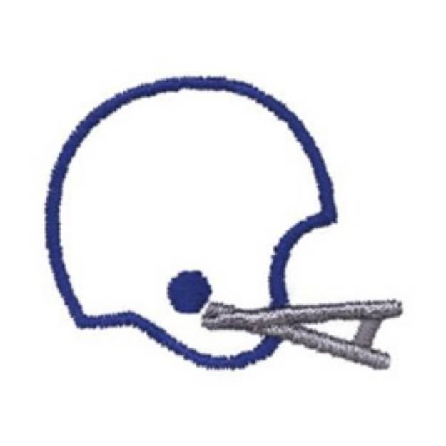 Picture of Helmet Outline Machine Embroidery Design