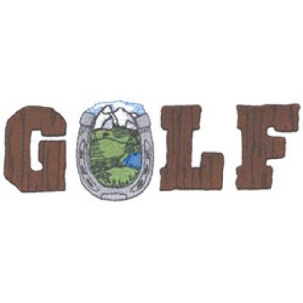 Picture of Golf Out West Machine Embroidery Design