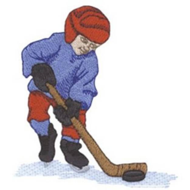 Picture of Hockey Boy Machine Embroidery Design