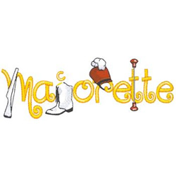 Majorette Machine Embroidery Design