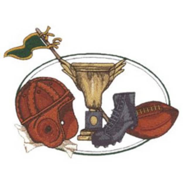 Picture of Old Time Football Machine Embroidery Design