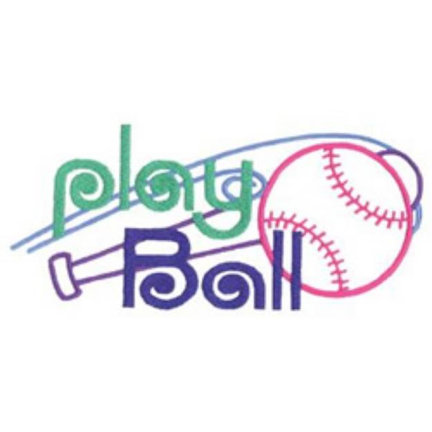 Picture of Playball Machine Embroidery Design