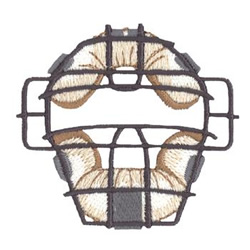 Umpires Mask Machine Embroidery Design