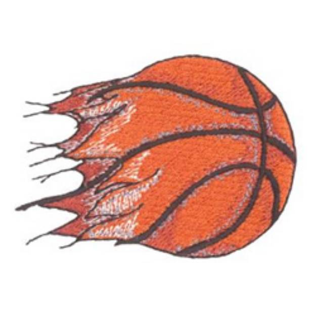 Picture of Ripped Basketball Machine Embroidery Design