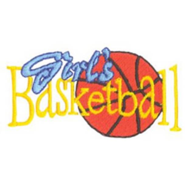 Picture of Girls Basketball Machine Embroidery Design