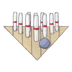 Candle Pin Bowling Machine Embroidery Design