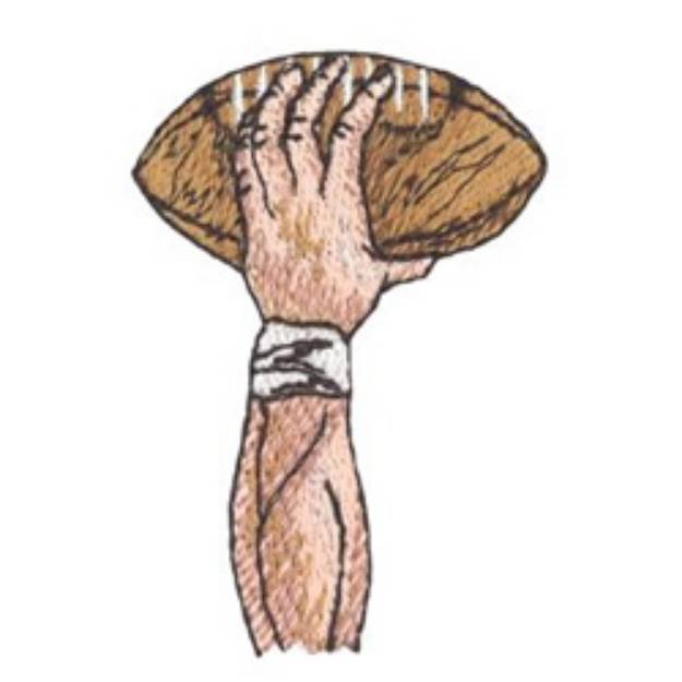 Picture of Holding Football Machine Embroidery Design