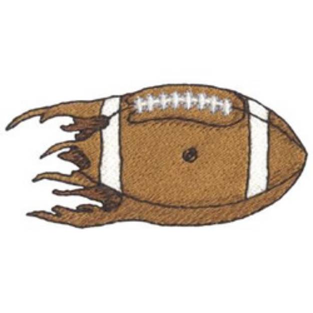 Picture of Shredded Football Machine Embroidery Design