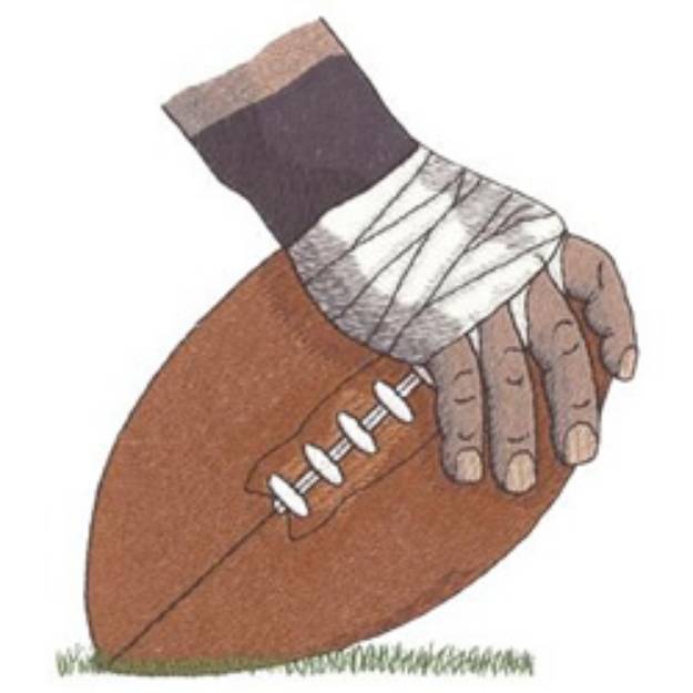 Picture of Football Center Machine Embroidery Design