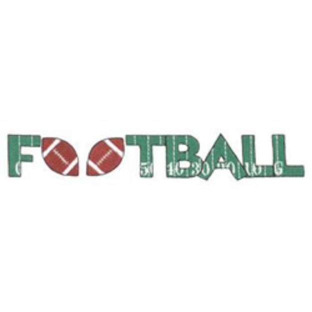 Picture of Football Design Machine Embroidery Design