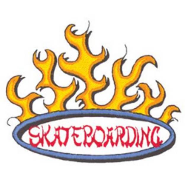 Picture of Skateboarding Machine Embroidery Design