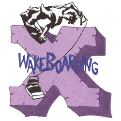 Extreme Wakeboarding Machine Embroidery Design